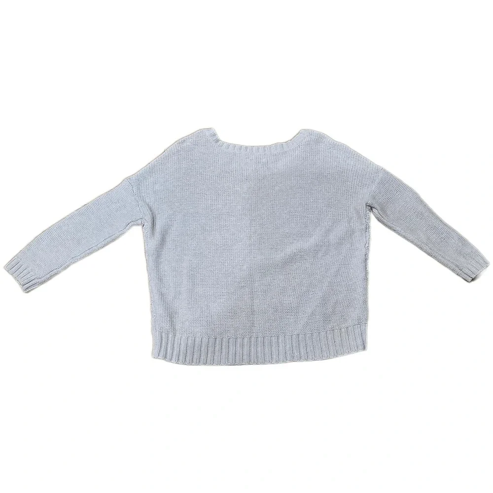 American Eagle Blue Open‎ Weave Cotton Knit Sweater Size L Bohemian